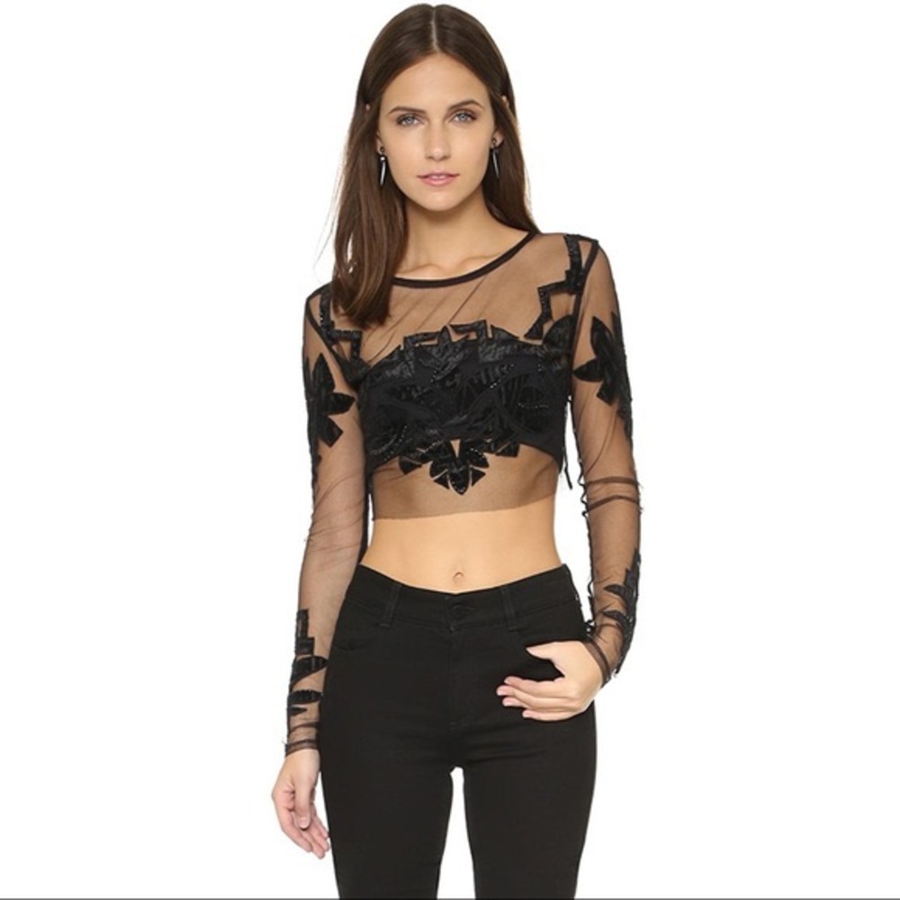 For Love & Lemons Vienna Crop Top